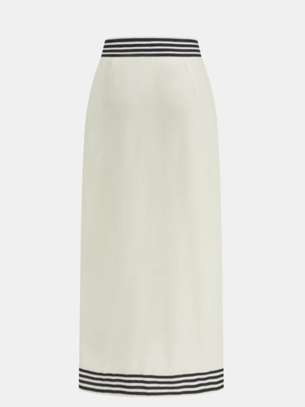 Commense Cream Two-Piece Crop Top and Maxi Skirt with Black Trim - Picture 3 of 3
